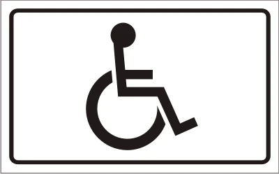 Znak BH023 - Tabliczka informująca o miejscu dla osób uprawnionych Inwalida