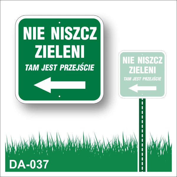Zielona-tabliczka-z-białą-grafiką-Nie-niszcz-zieleni-strzałka-do-przejścia-w-lewo.gif