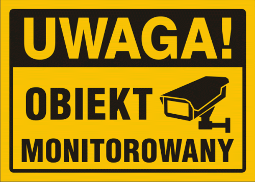 Obiekt monitorowany tabliczka informacyjna
