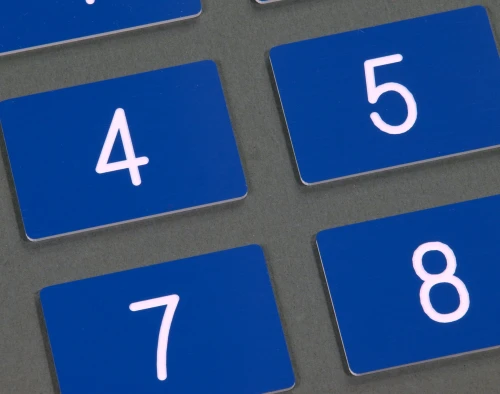 Numery grawerowane laminat ABS niebieski