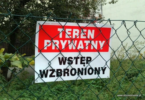 Tablica teren prywatny