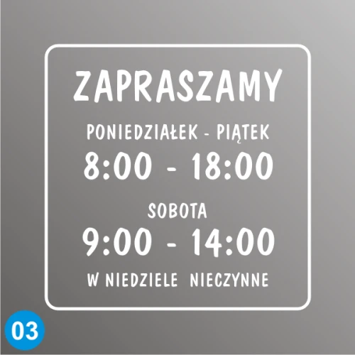 Zapraszamy w godzinach