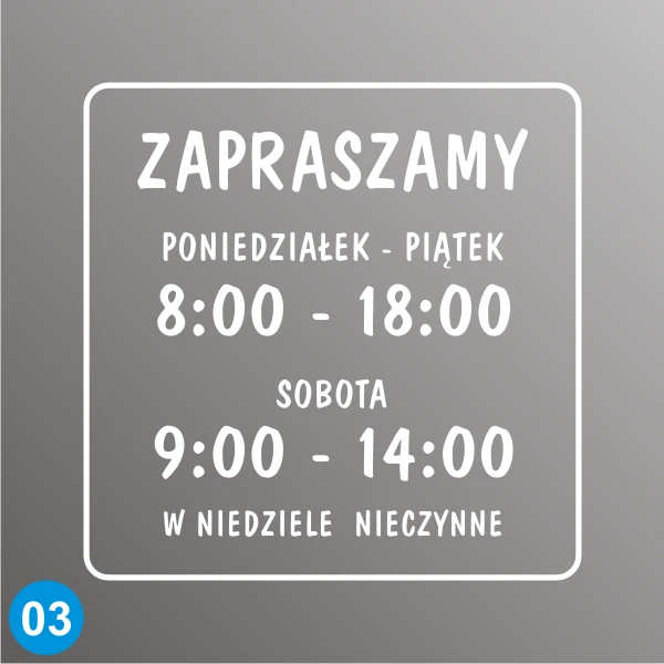 Zapraszamy w godzinach
