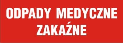 Naklejka AW035 - "Odpady medyczne zakaźne"