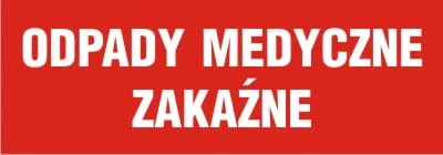 Naklejka AW035 - "Odpady medyczne zakaźne"