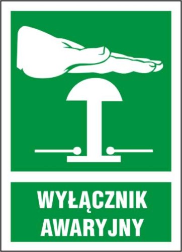 Znak AJ007 - "Wyłącznik awaryjny"