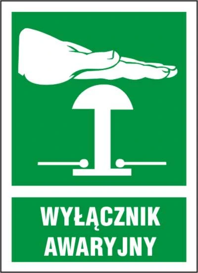 Znak AJ007 - "Wyłącznik awaryjny"