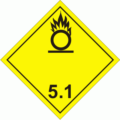 Nalepka ADR  AO016 - "Materiały utleniające"