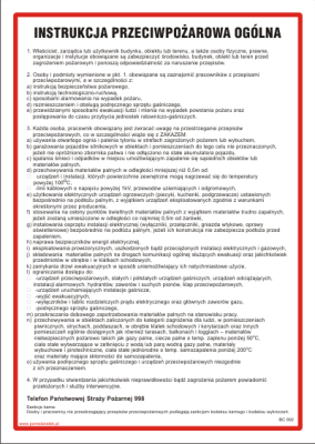 Instrukcja przeciwpożarowa ogólna - BC002