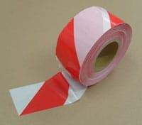 Taśma ostrzegawcza biało-czerwona