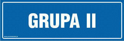 Tabliczka informacyjna AT350 - "Grupa II"