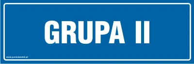 Tabliczka informacyjna AT350 - "Grupa II"