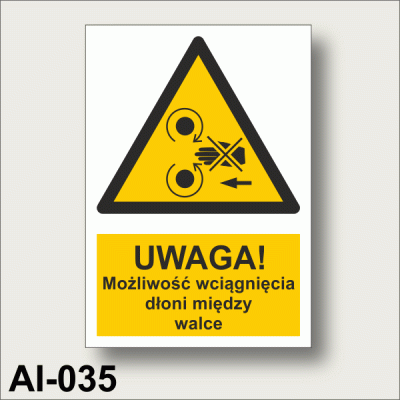 Możliwość-wciągnięcia-między-walce-znak-ostrzegawczy-BHP z napisem.gif