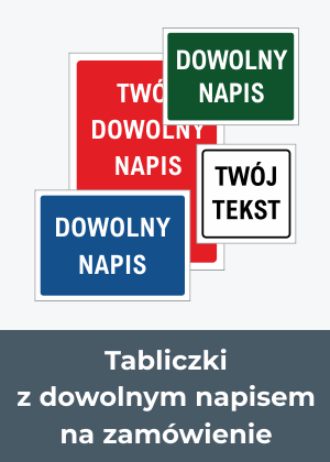 Tabliczki z dowolnym napisem kilka wzorów