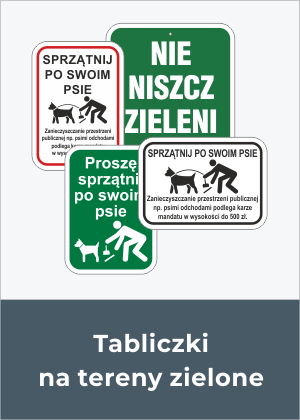 Tabliczki na trawnik nie niszcz zieleni kilka wzorów