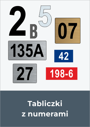 Tabliczki z numerami na drzwi kilka wzorów
