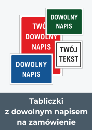 Tabliczki z dowolnym napisem kilka wzorów